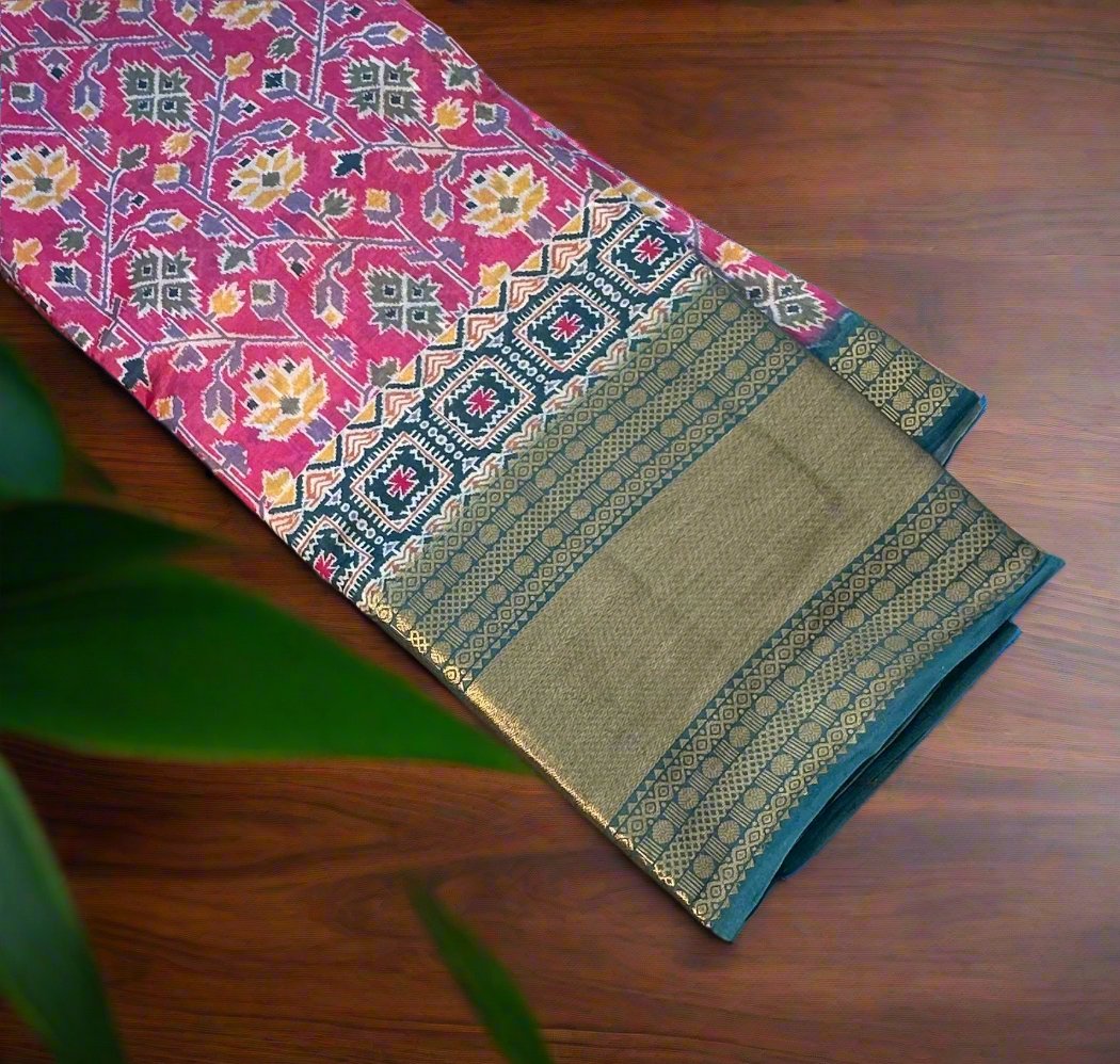 BABY PINK BANARAS PURE DESIGNER SAREE