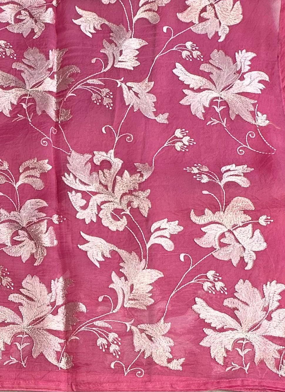 PINK DESIGNER PURE ORGANZA SAREE