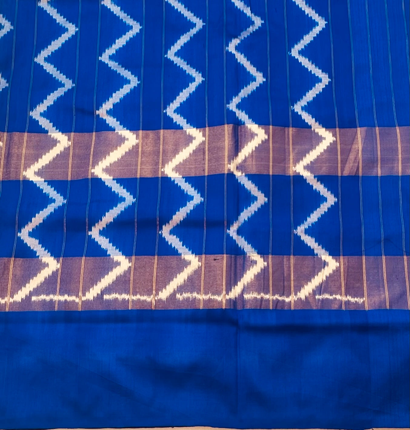 PINK ND BLUE POCHAMPALLY SILK