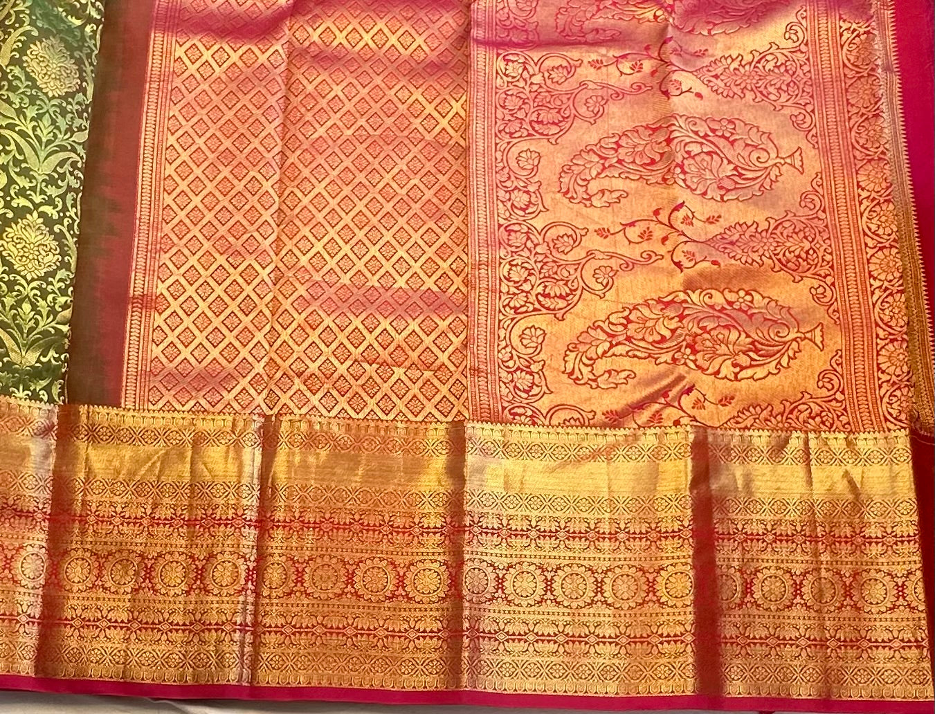 GREEN PURE KANJIVARAM SILK SAREE PREMIUM