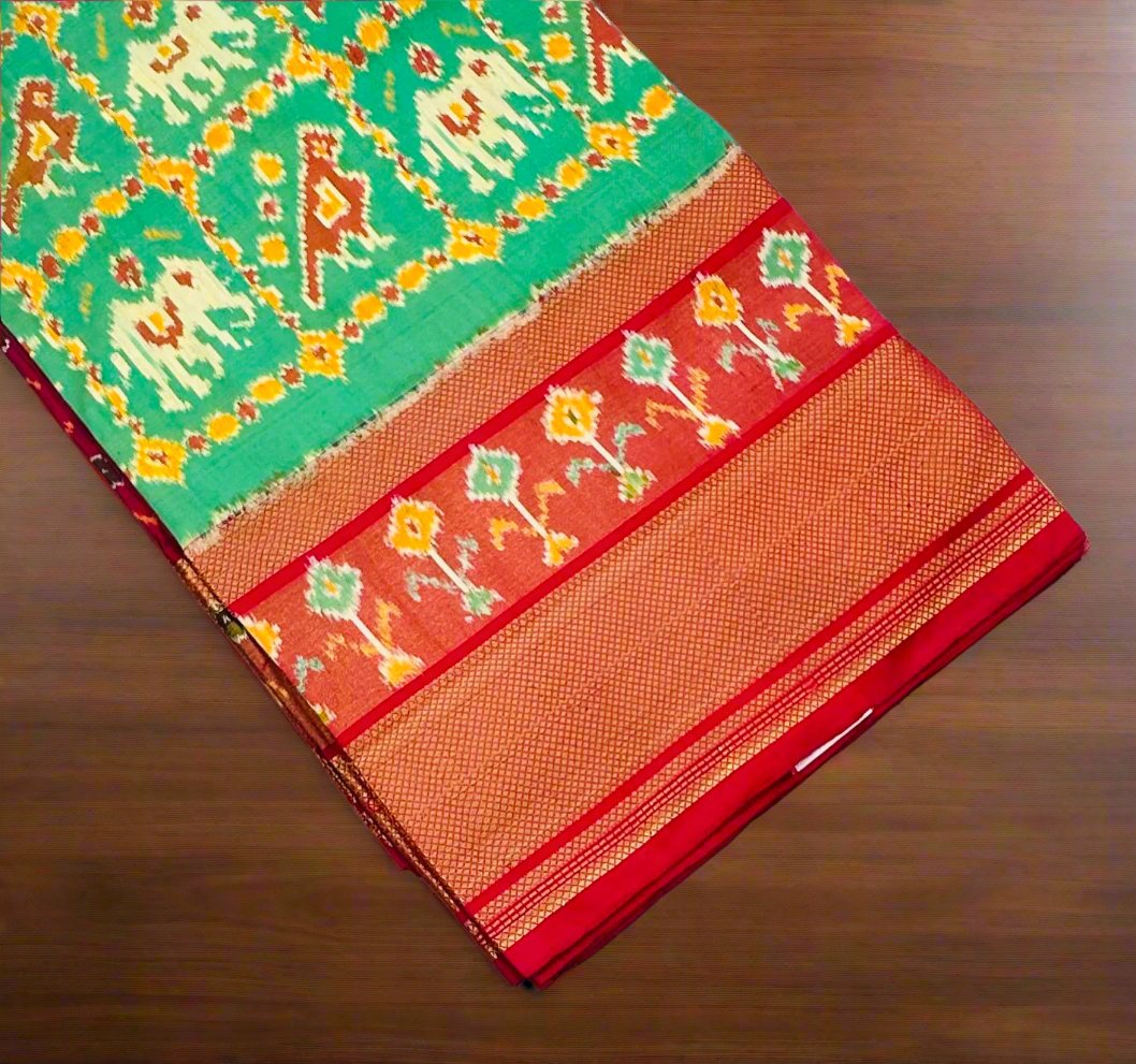 SEA GREEN POCHAMPALLY SILK