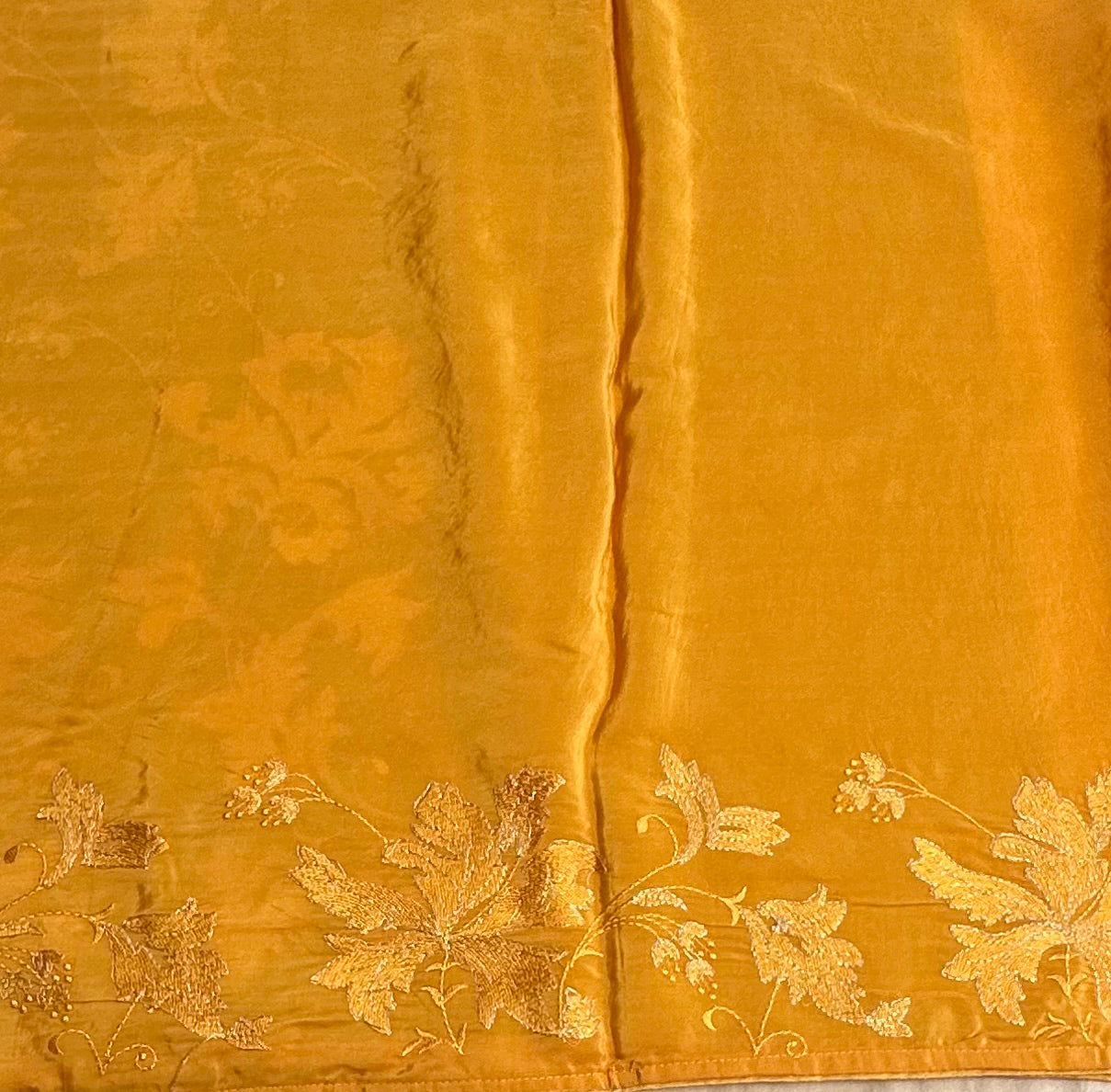 YELLOW DESIGNER  PURE ORGANZA SAREE