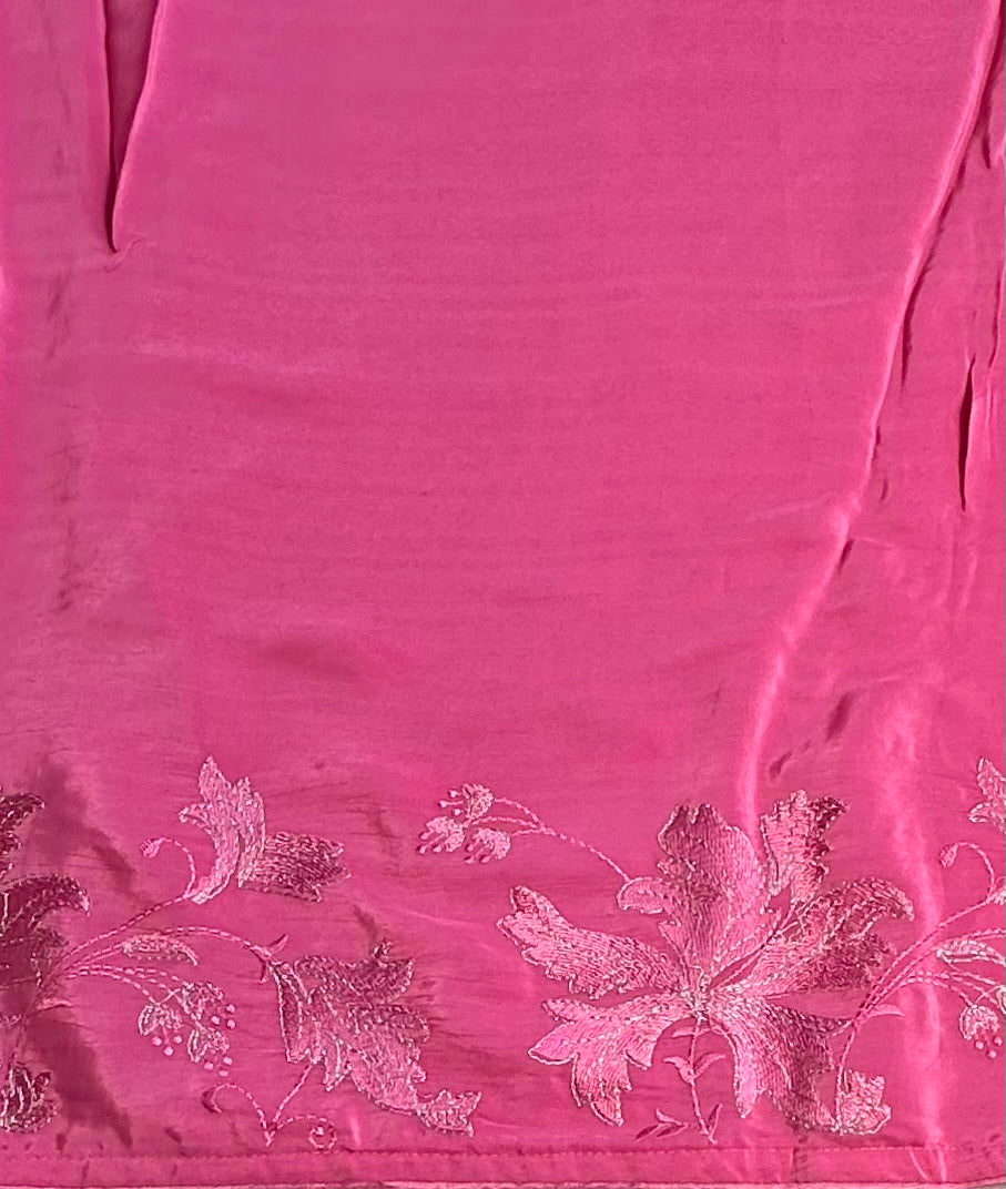 PINK DESIGNER PURE ORGANZA SAREE