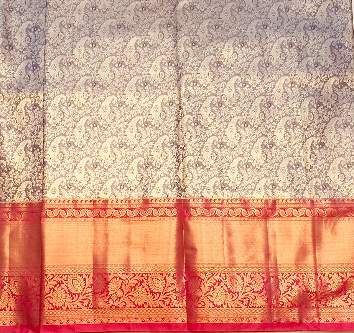 GREY TISSUE KANJIVARAM SILK SAREE