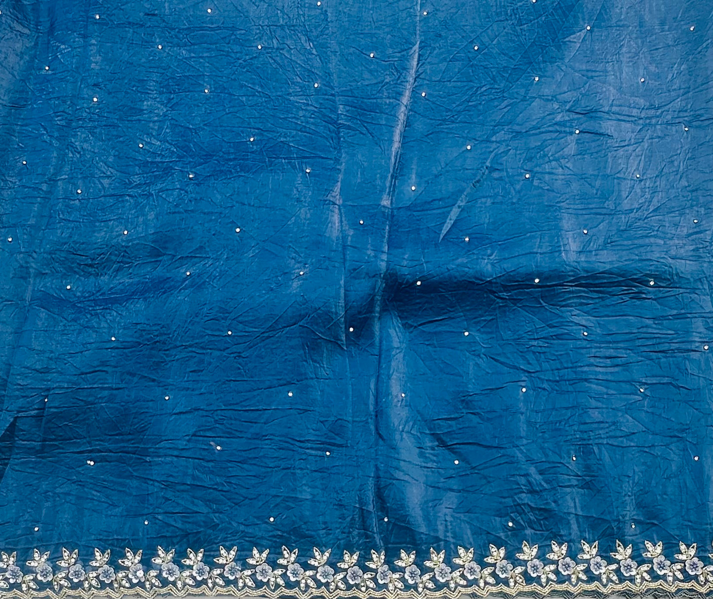 METALLIC BLUE DESIGNERWORK SAREE