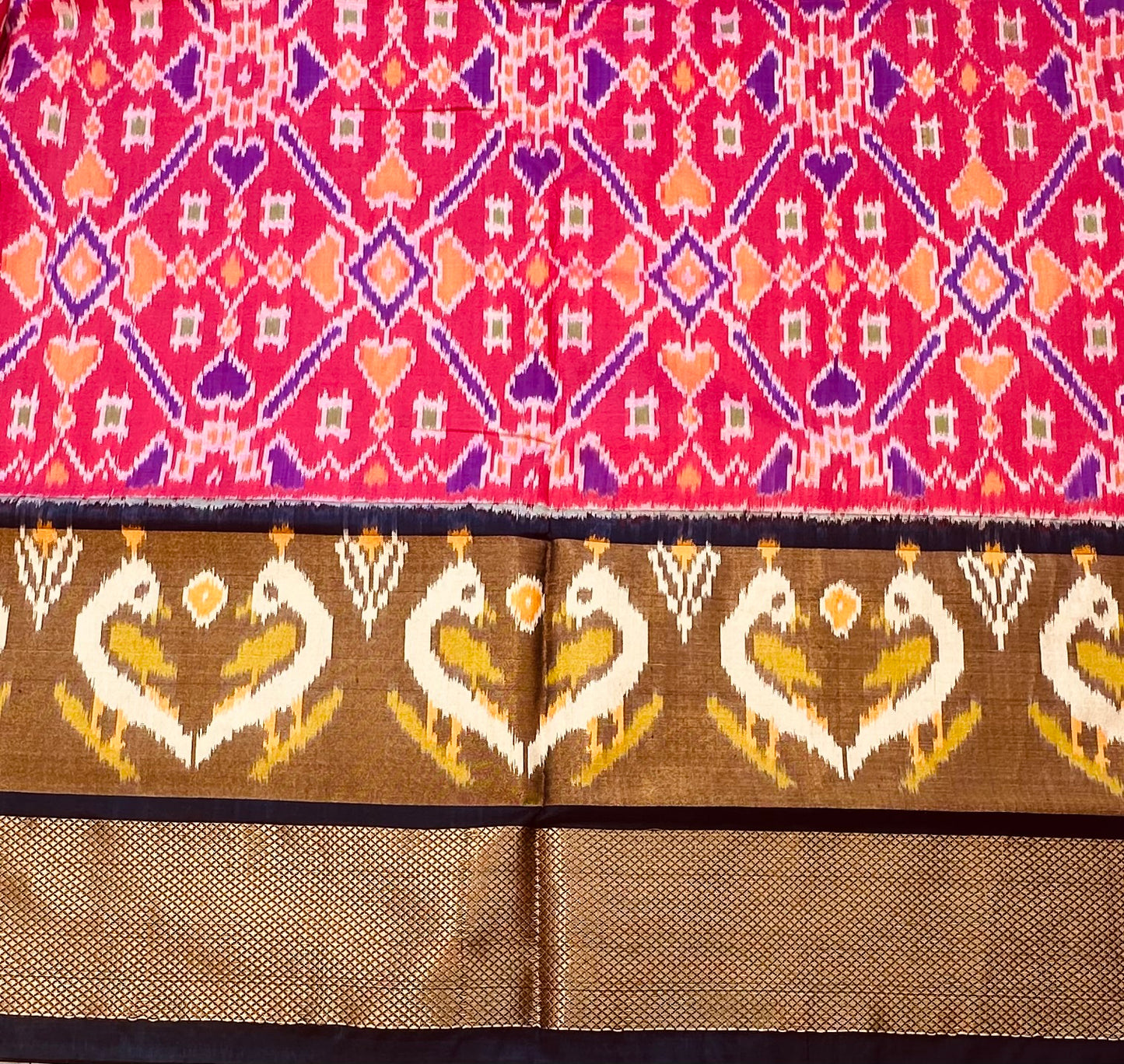 PINK PURE POCHAMPALLY SILK