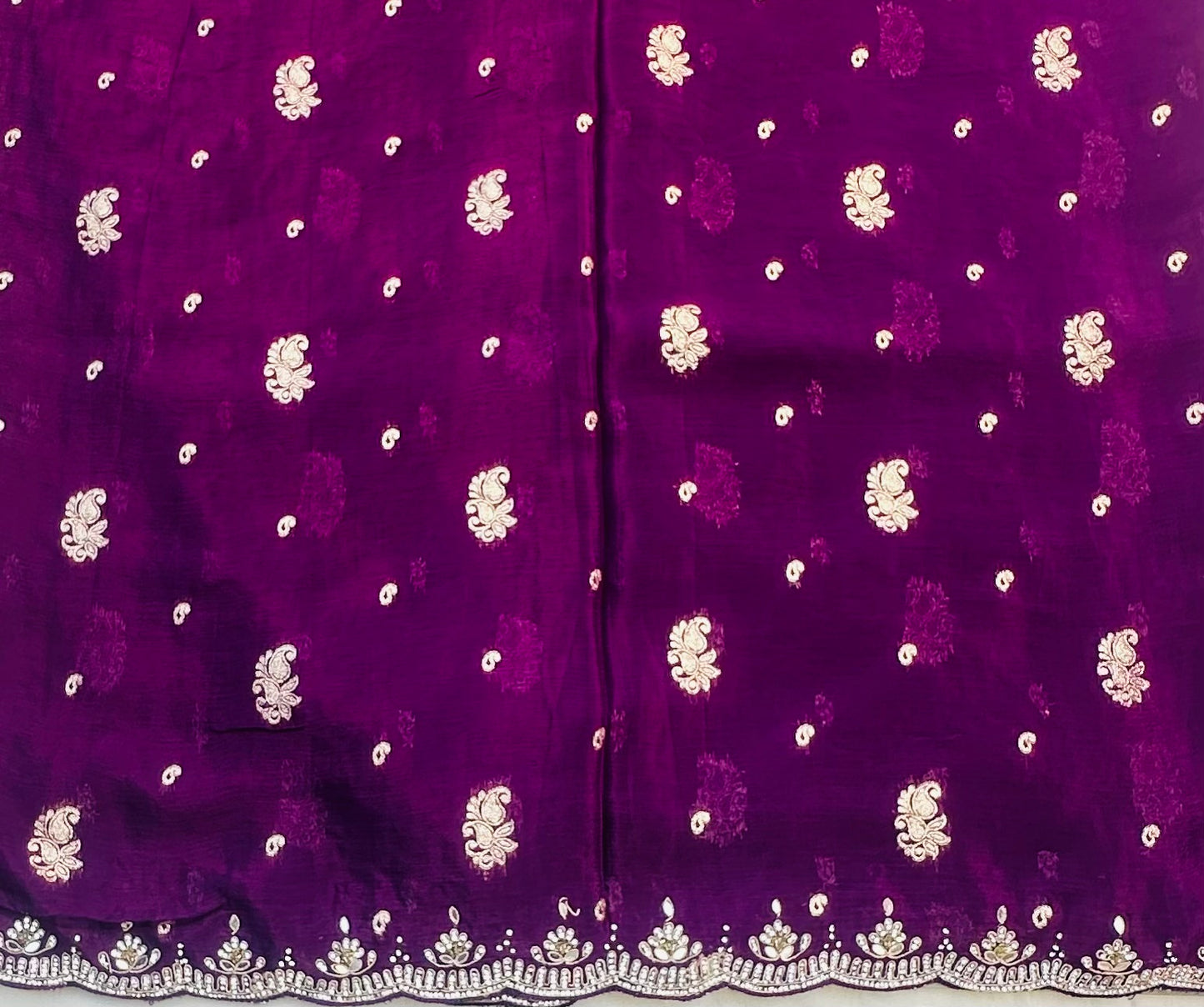 DARK PURPLE DESIGNER WORK SAREE