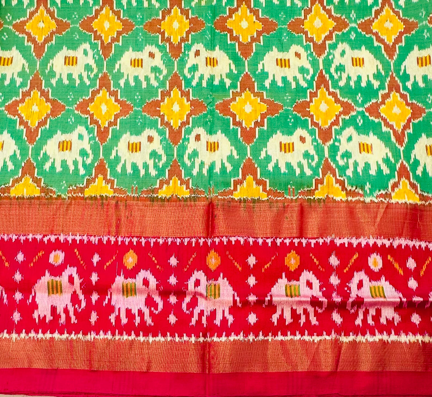 GREEEN POCHAMPALLY SILK