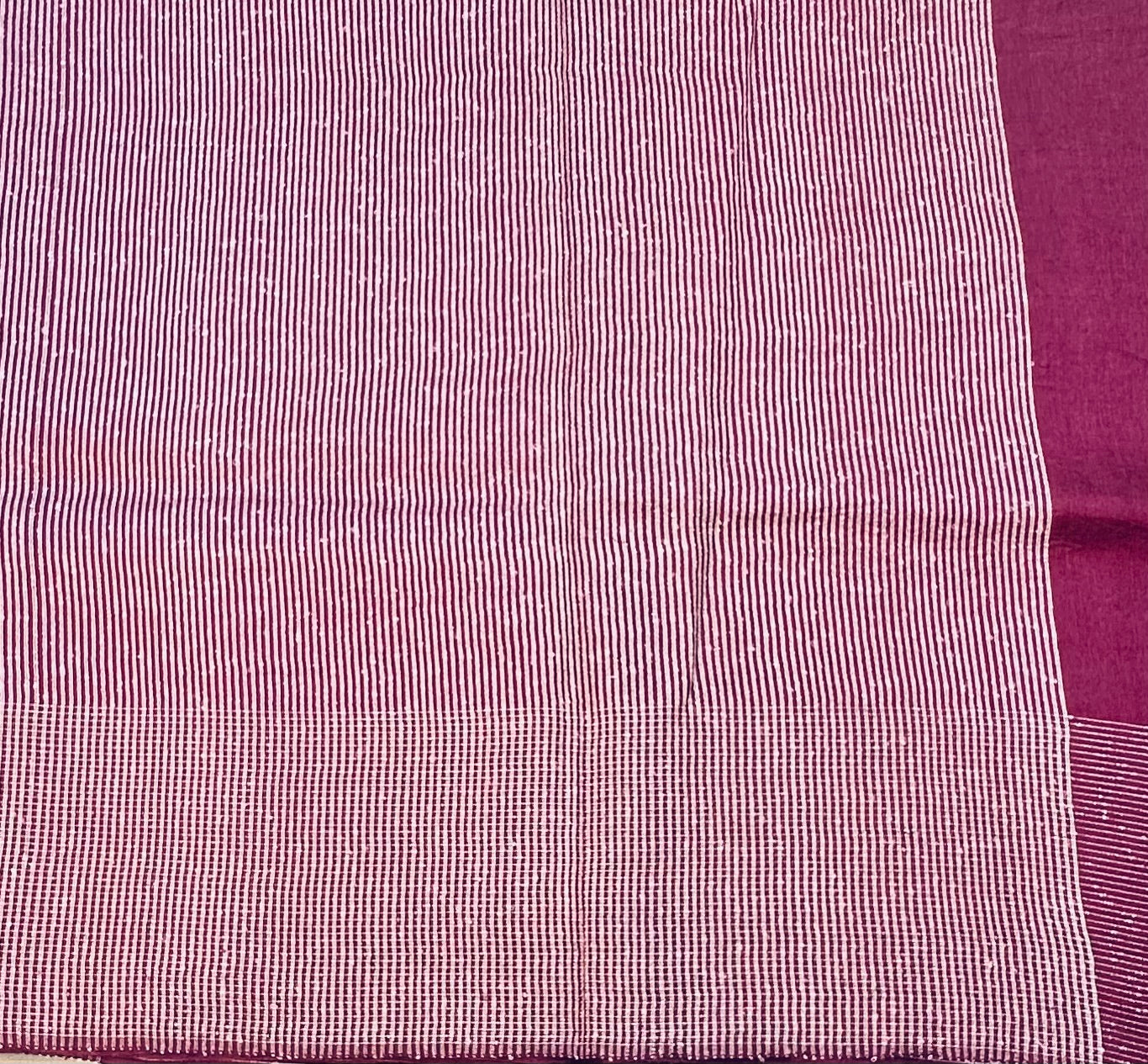MAGENTA PINK DESIGNER PURE TUSSER SAREE