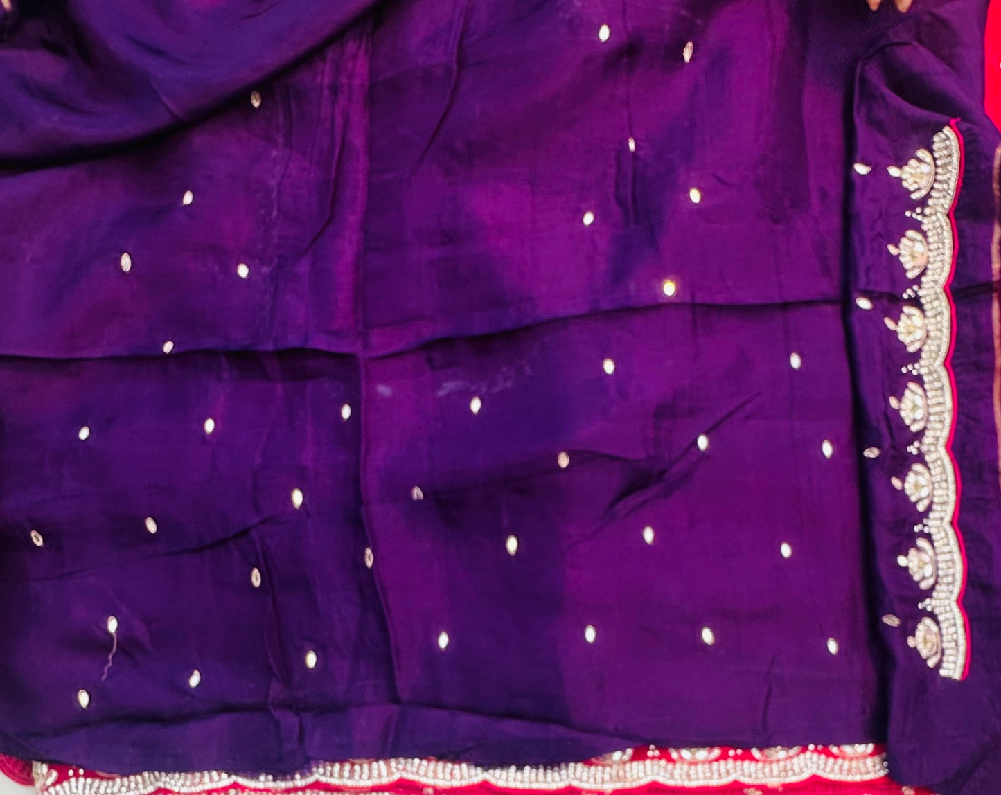DARK PURPLE DESIGNER WORK SAREE