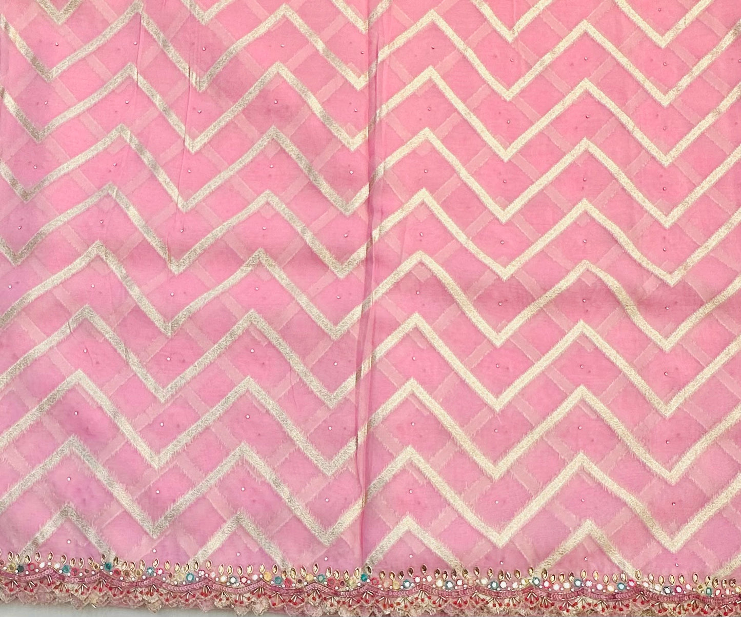 BABY PINK DESIGNER WORK SAREE PREMIUM