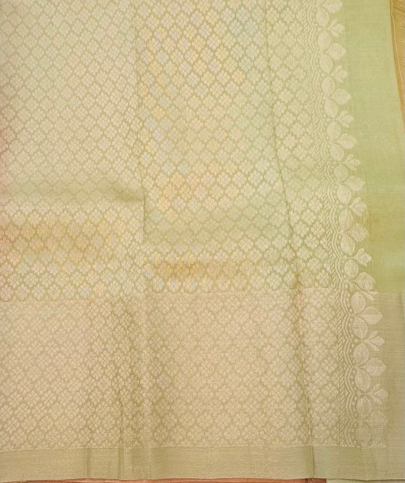 PEACH KANJIVARAM LIGHT WEIGHT