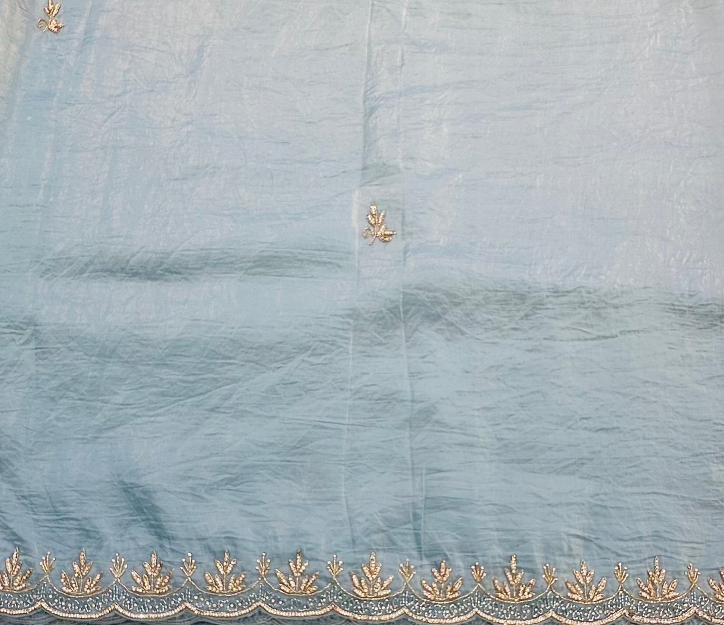SKY BLUE WORK SAREE