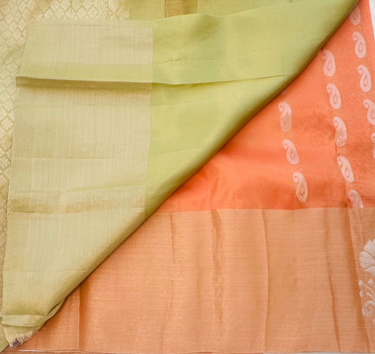 PEACH KANJIVARAM LIGHT WEIGHT