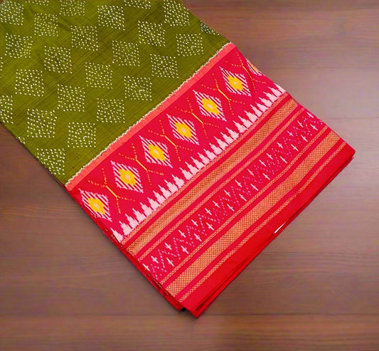 MEHENDI GREEN POCHAMPALLY SILK