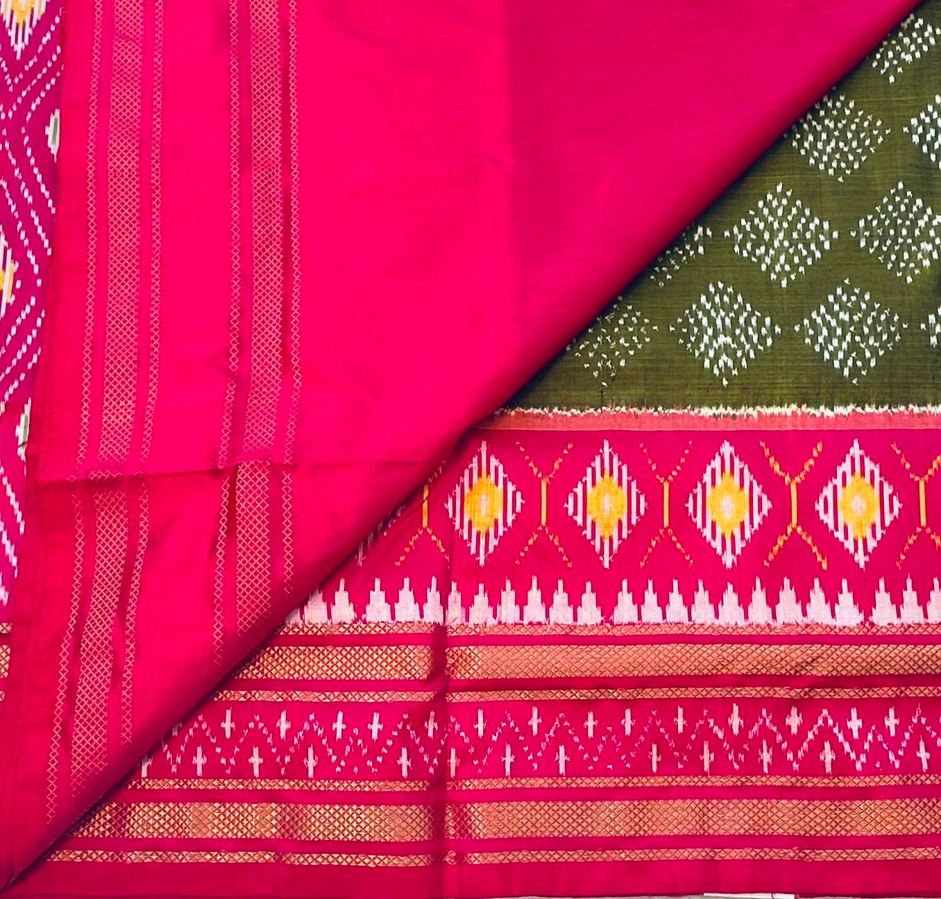 MEHENDI GREEN POCHAMPALLY SILK