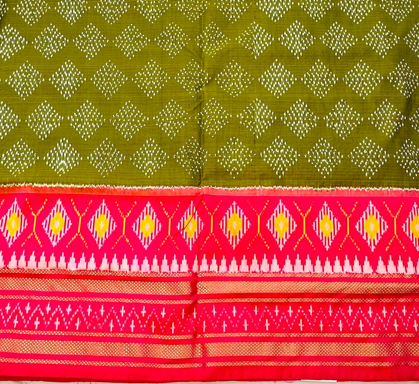 MEHENDI GREEN POCHAMPALLY SILK