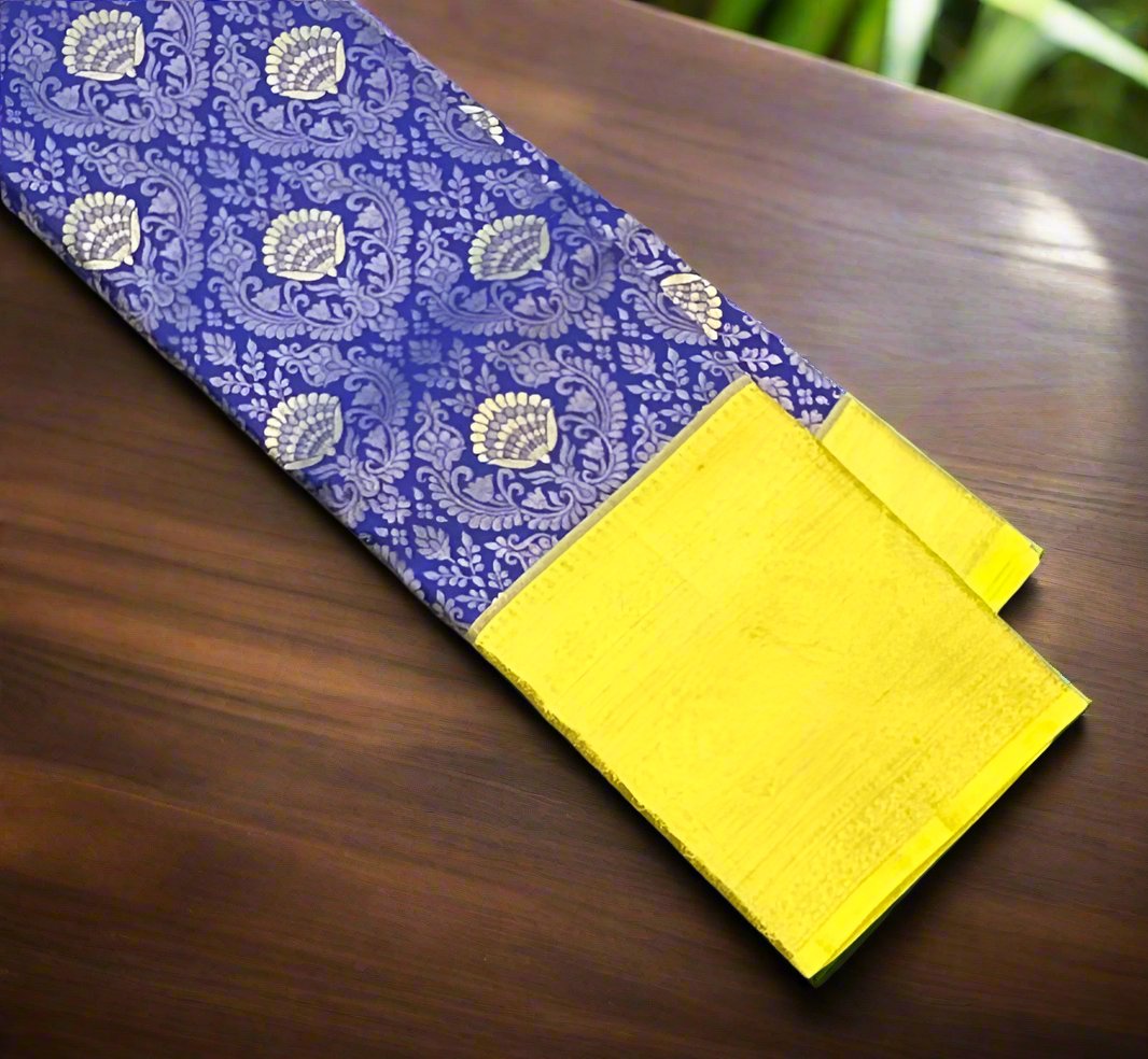 INK BLUE PURE KANJIVARAM SILK SAREE PREMIUM