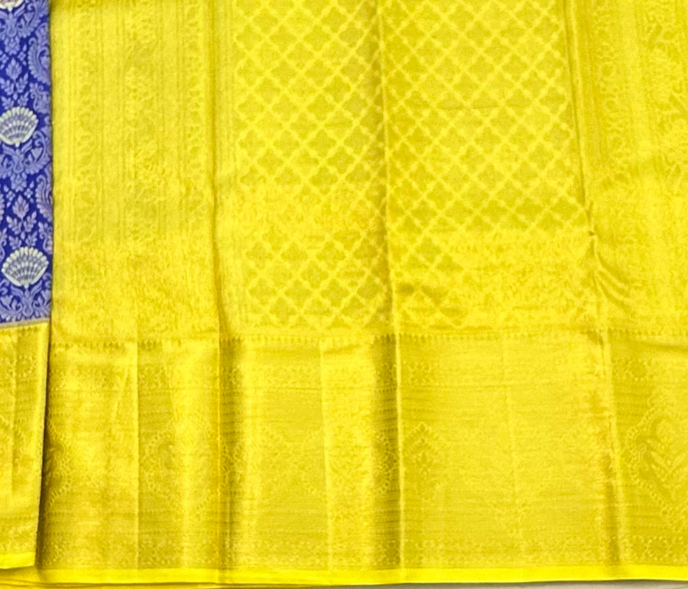 INK BLUE PURE KANJIVARAM SILK SAREE PREMIUM