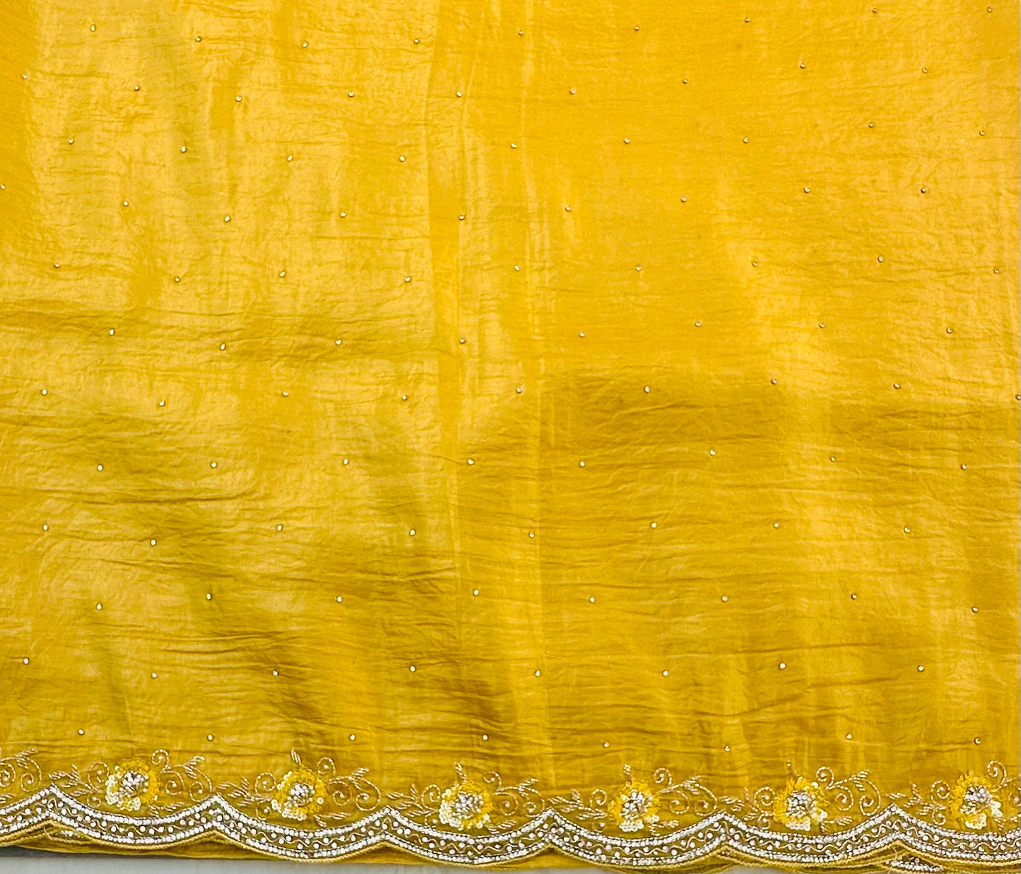 YELLOW DESIGNER WORK SAREE