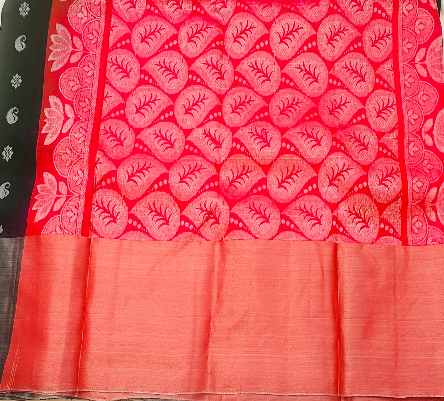 BOTTLE GREEN  KANJIVARAM LIGHT WEIGHT