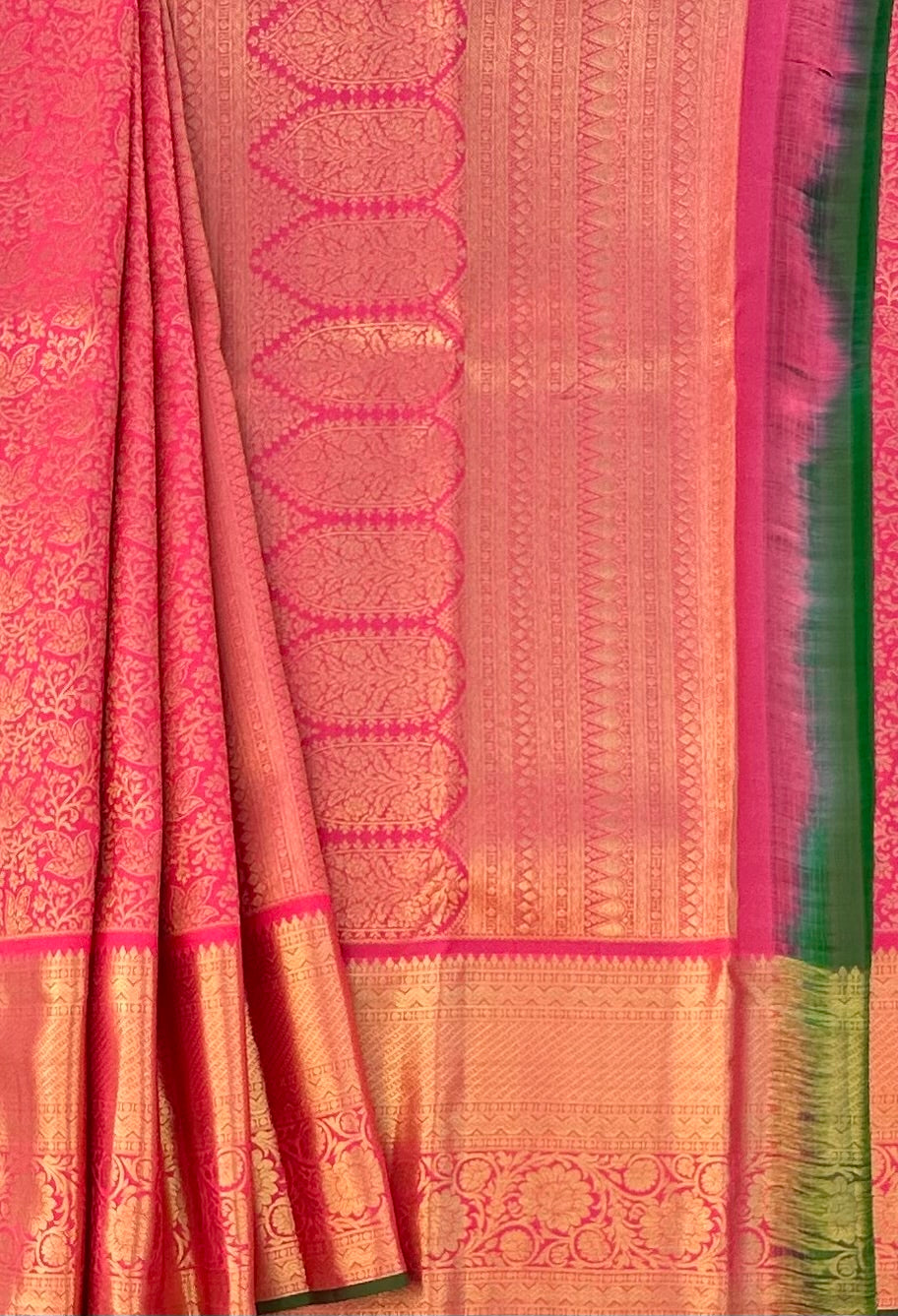 PEACH WITH GOLD BORDER