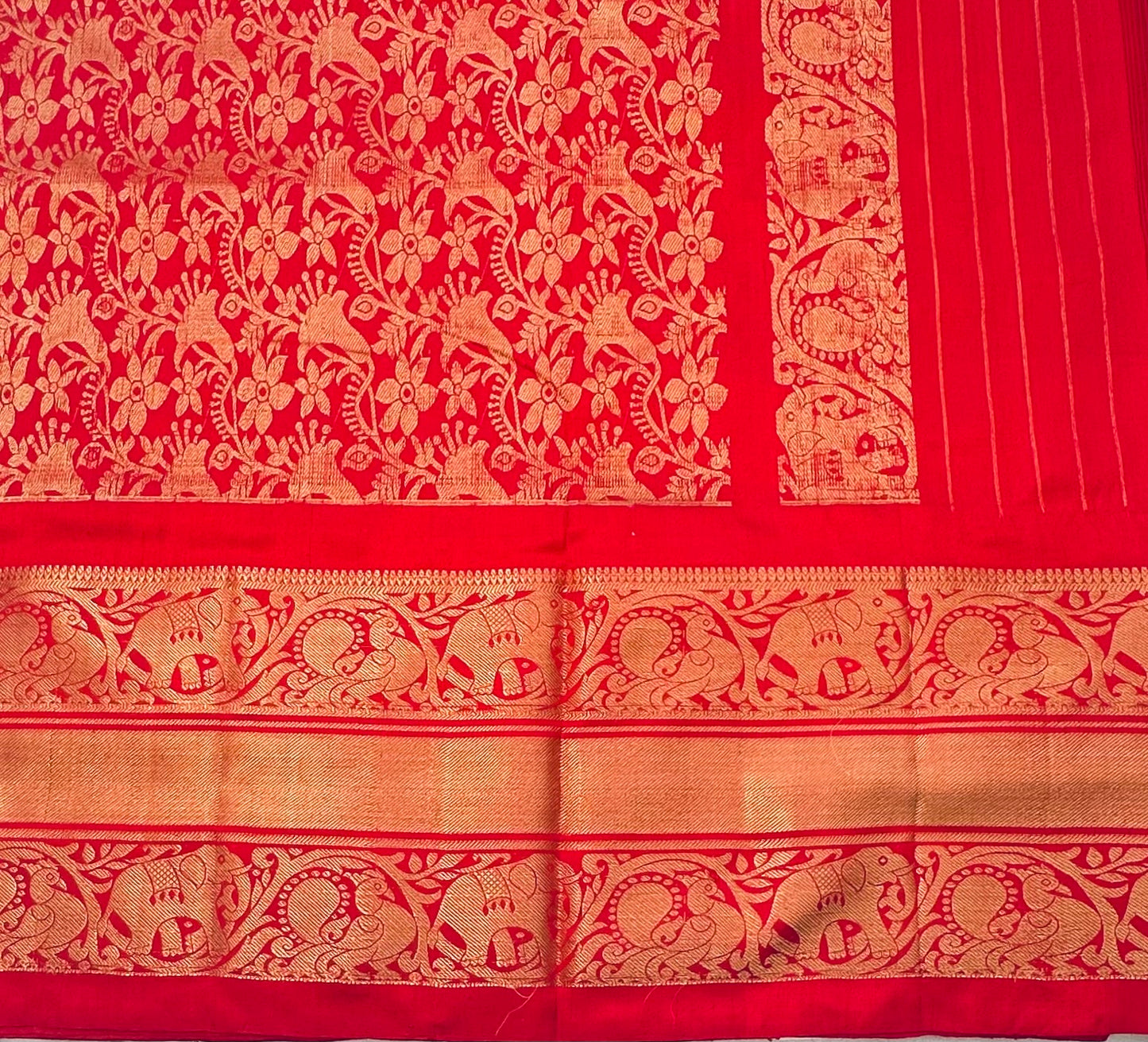 BOTTLE GREEN PURE POCHAMPALLY SILK