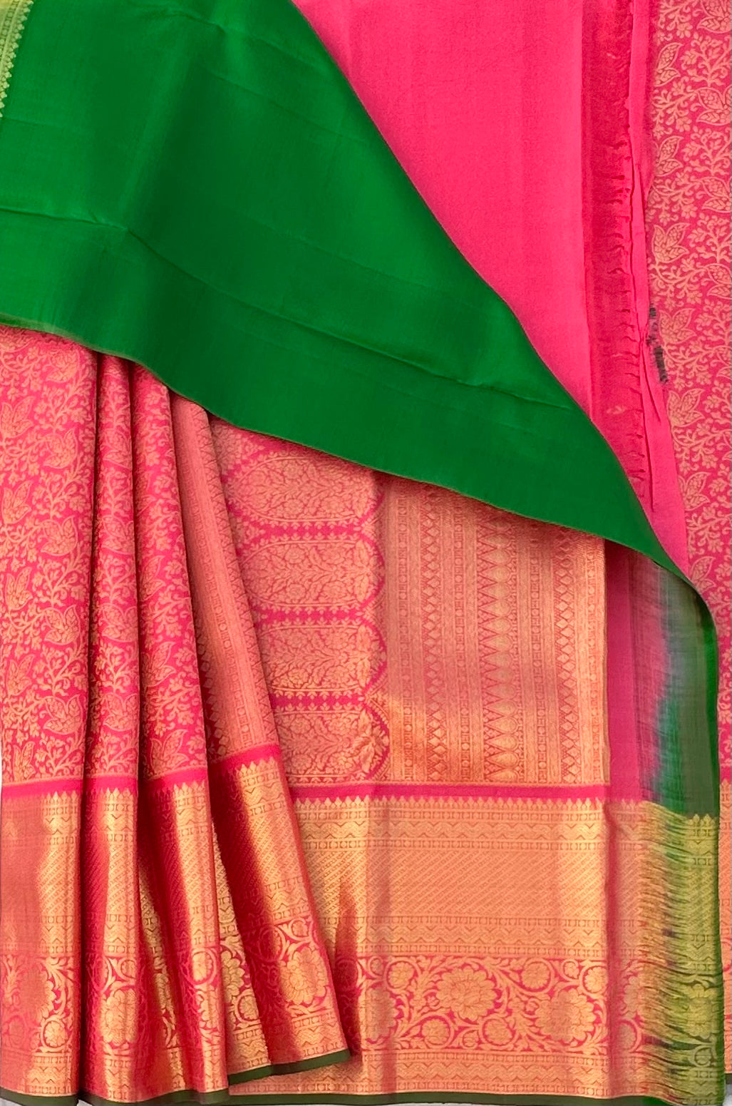 PEACH WITH GOLD BORDER