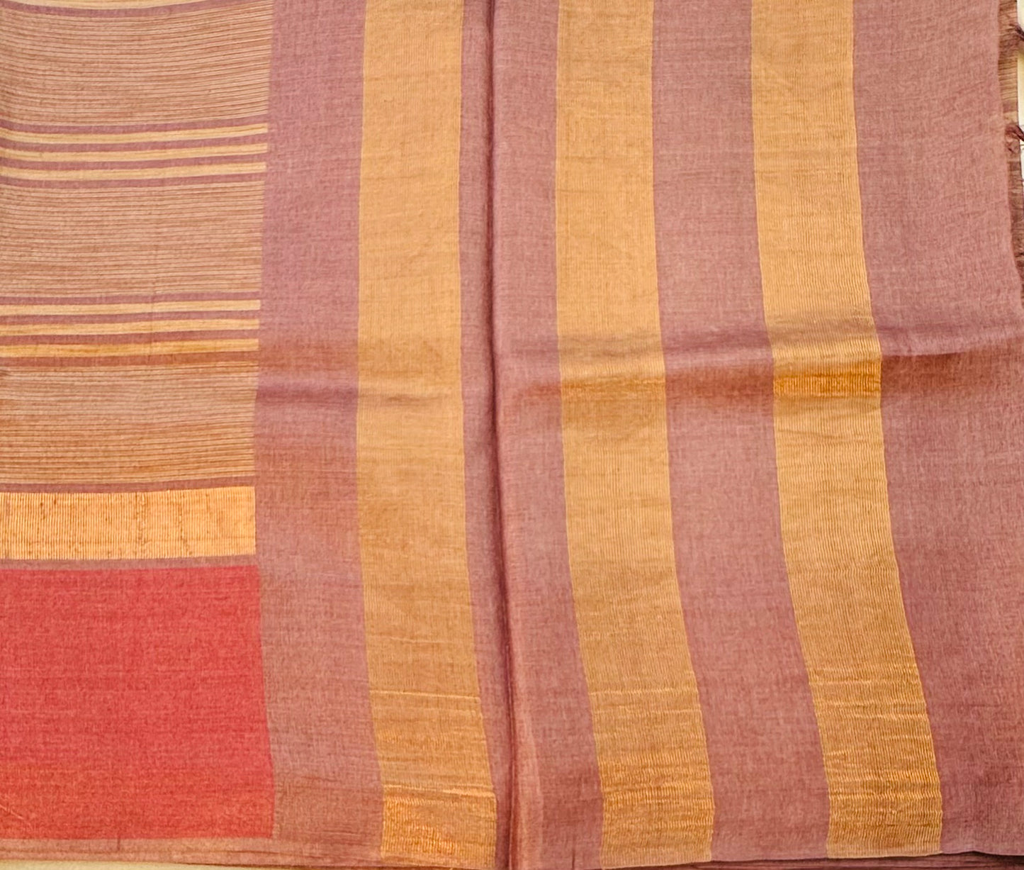 BROWN DESIGNER PURETUSSER SAREE