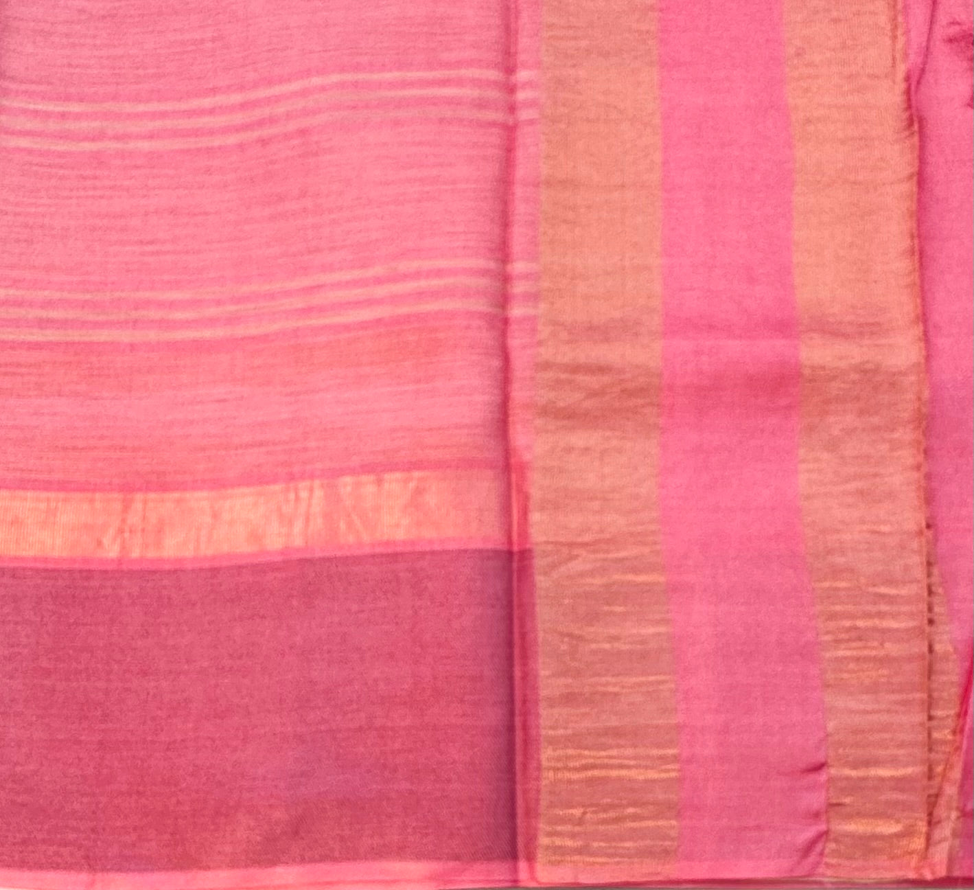 ONION PINK DESIGNER PURE TUSSER SAREE
