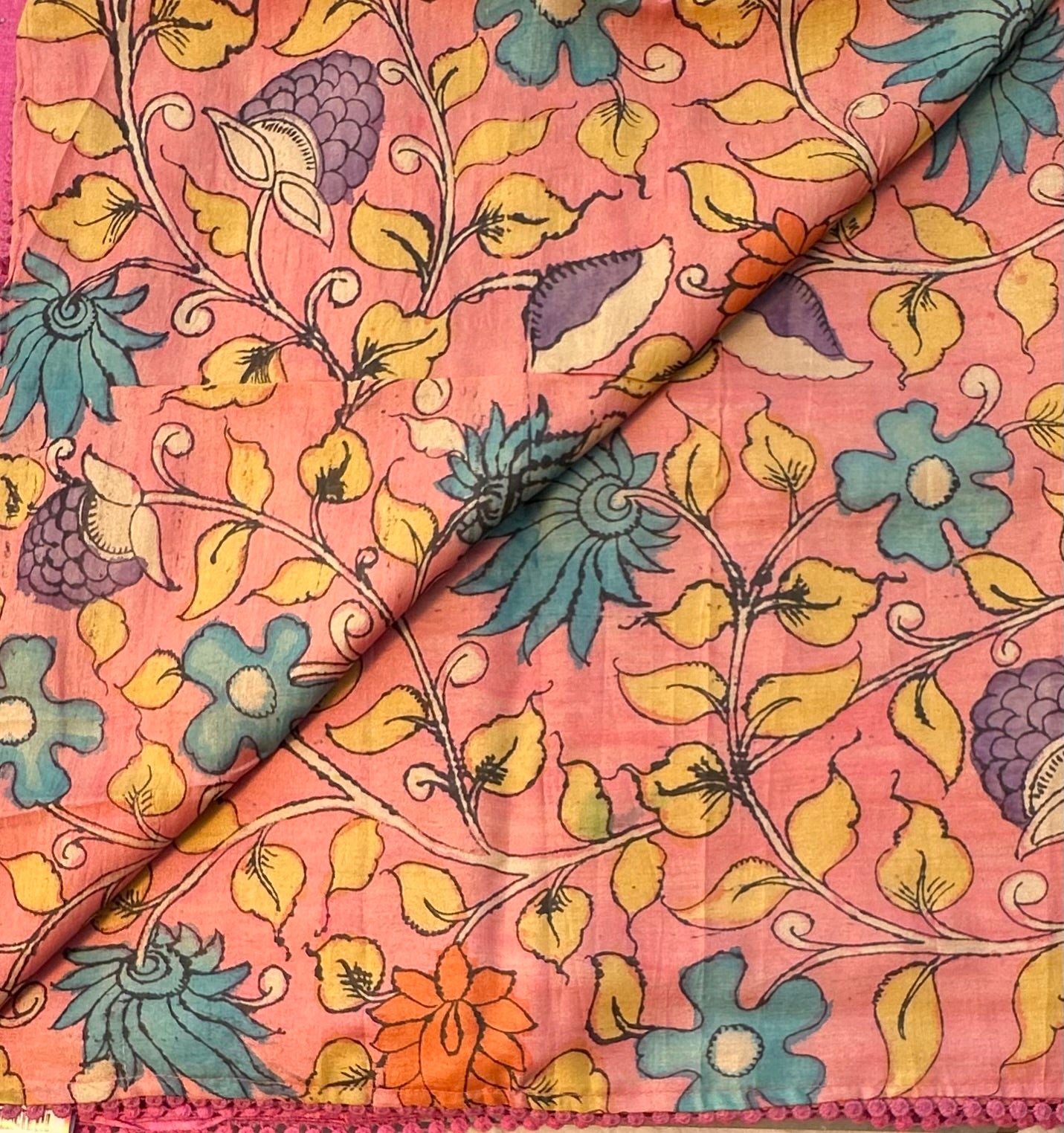 BABY PINK PURE TUSSER DESIGNER