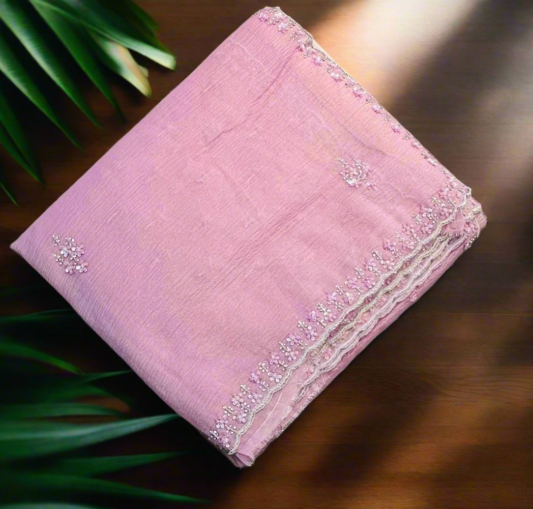 LAVENDER DESIGNER WORK SAREE PREMIUM