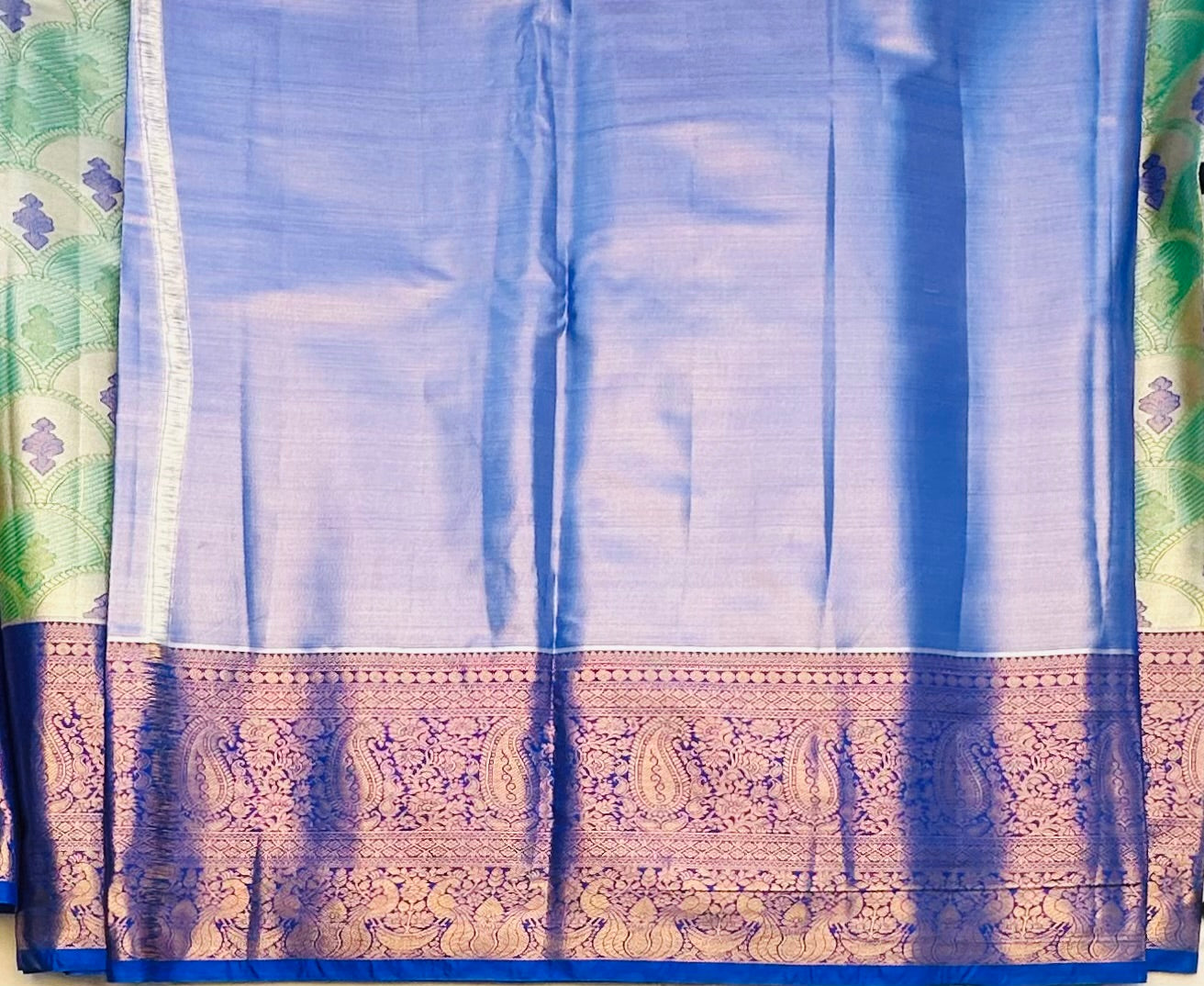 PASTEL GREEN TISSUE KANJIVARAM SILK SAREE