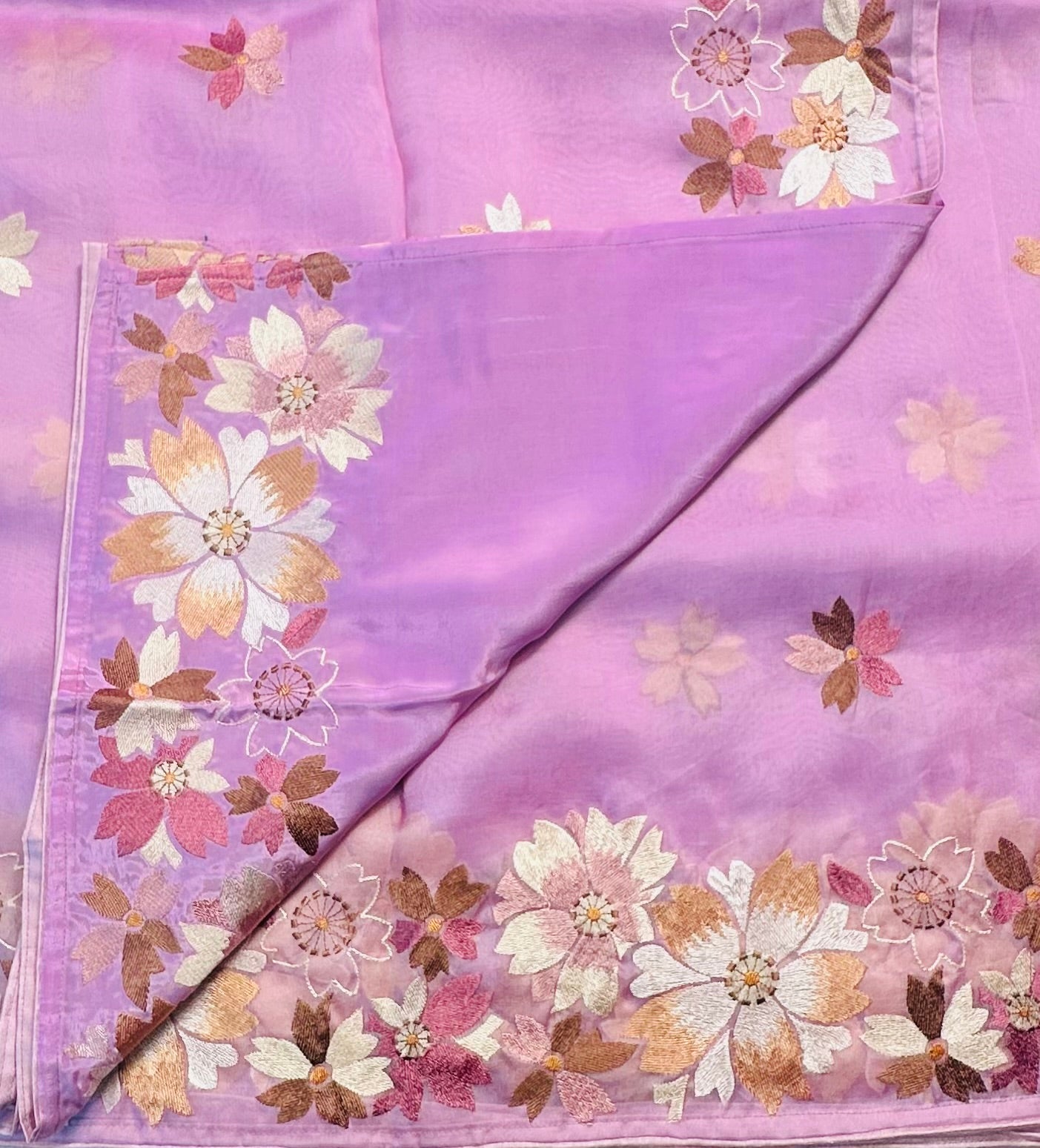 LAVENDER PURE ORGANZA SAREE