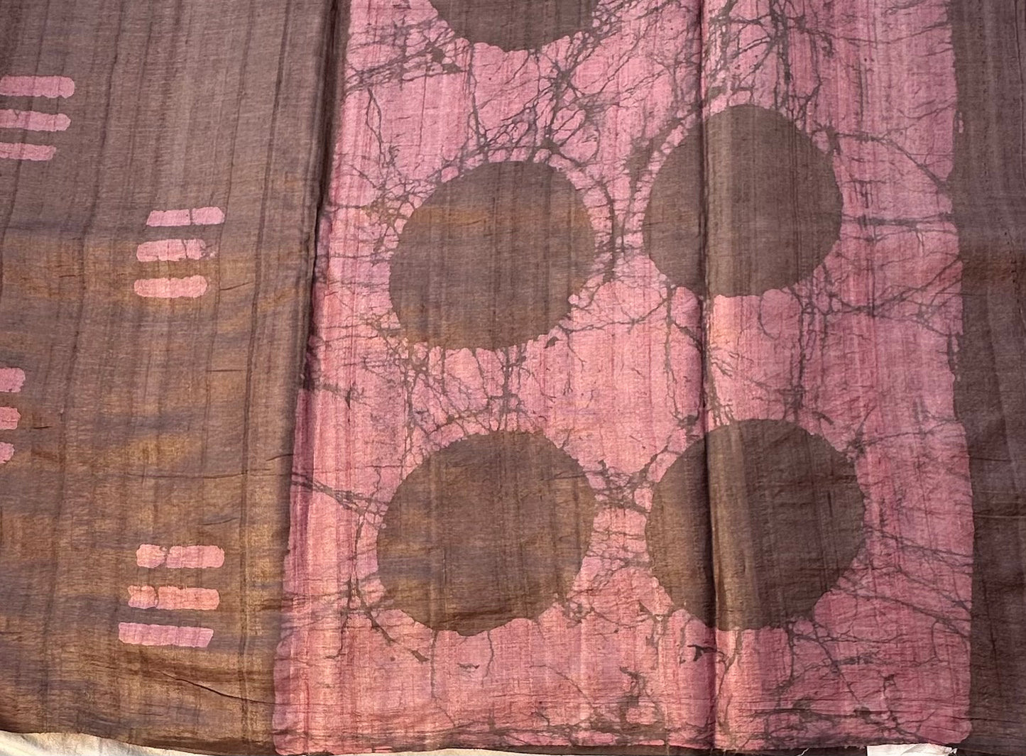 CHOCLATE BROWN PURE TUSSER DESIGNER