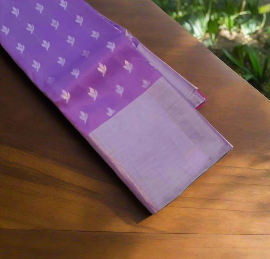 LAVENDER KANJIVARAM  LIGHT WEIGHT
