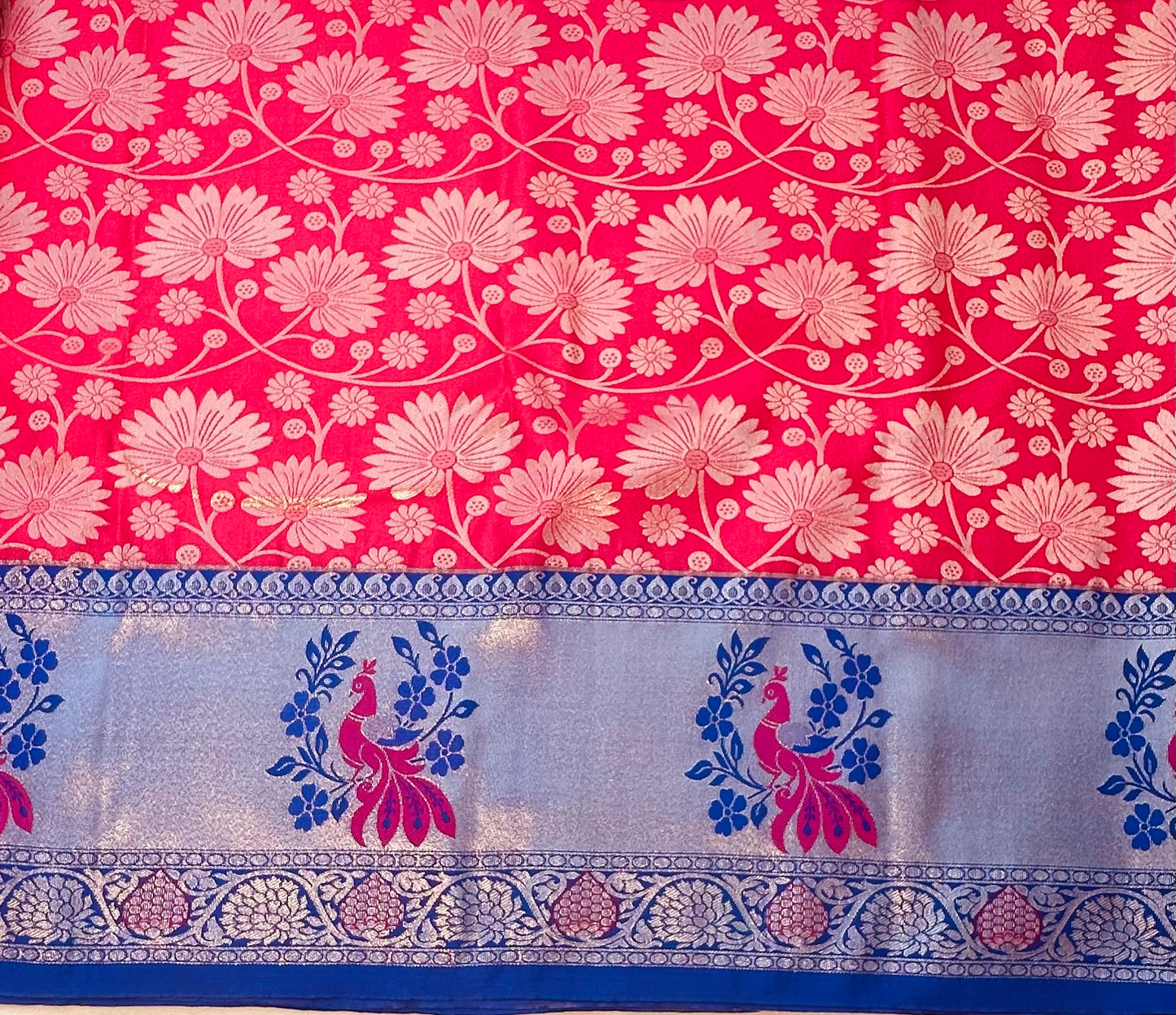 DARK PINK KANJIVARAM SILK SAREE