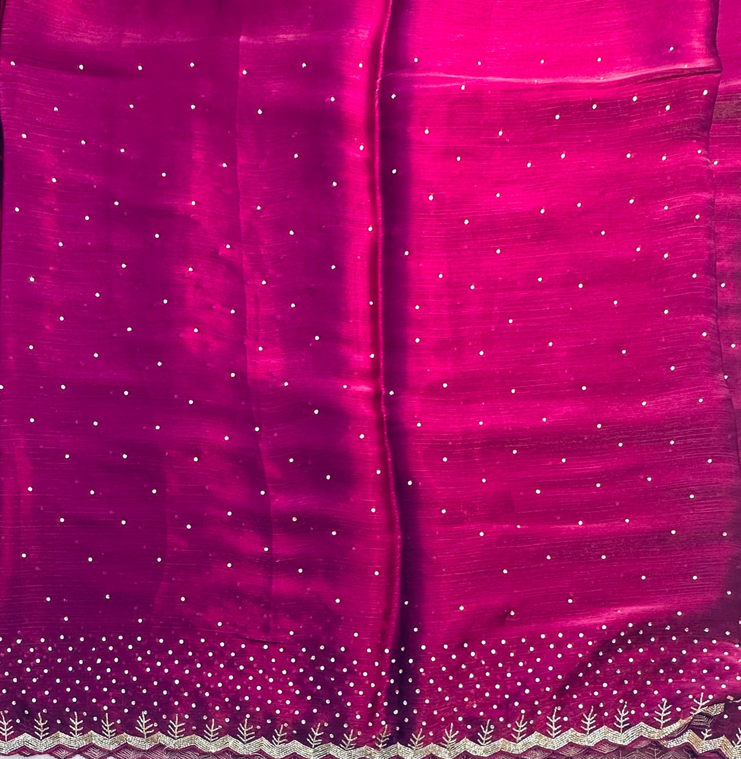 MAGENTA PINK DESIGNER WORK SAREE