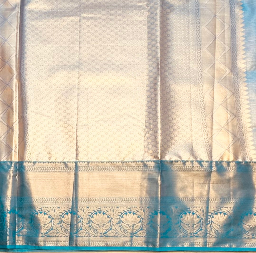 PINK TISSUE KANJIVARAM SILK SAREE