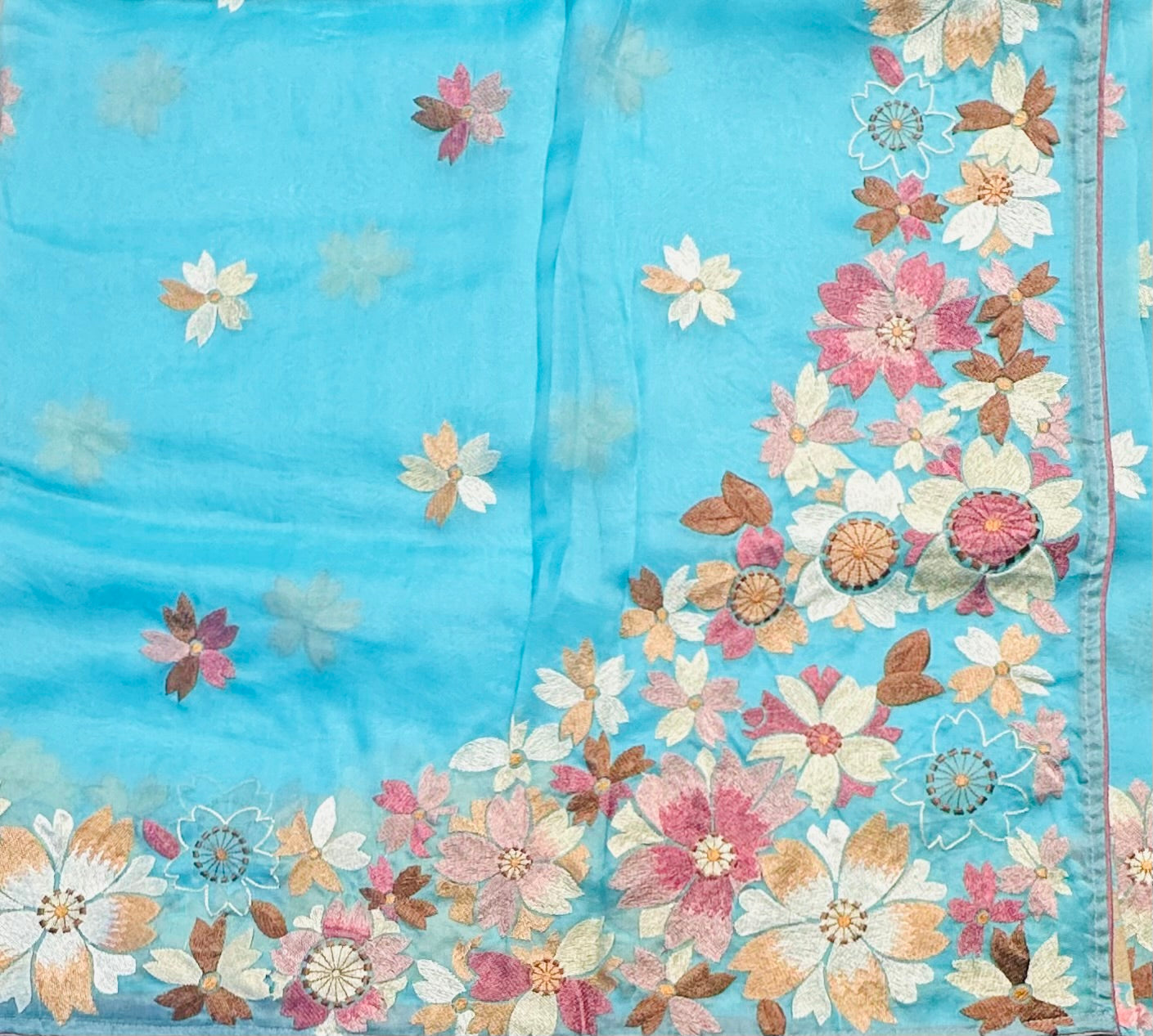 SKY BLUE PURE ORGANZA SAREE