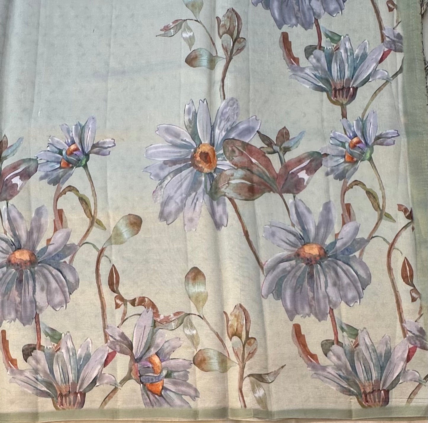 PASTEL GREEN PURE TUSSER DESIGNER