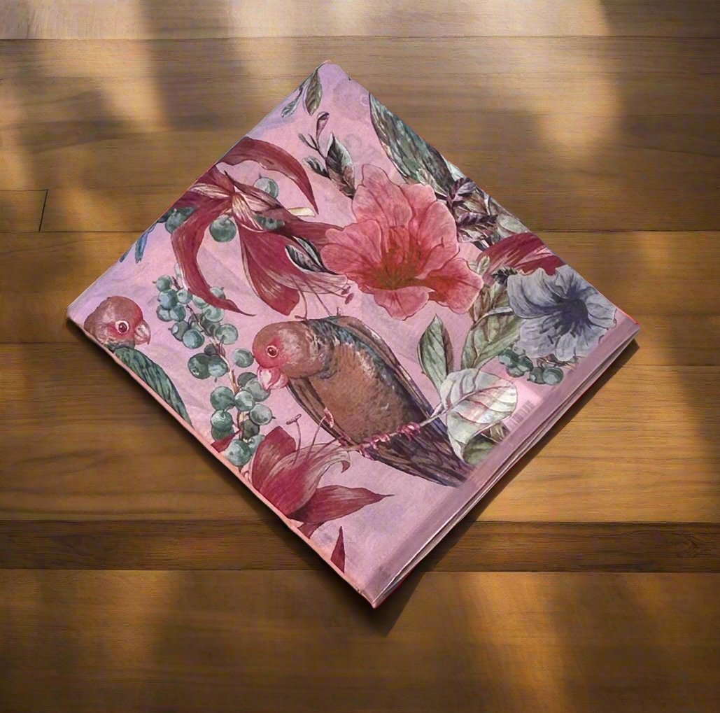 PASTEL PINK PURE TUSSER DESIGNER