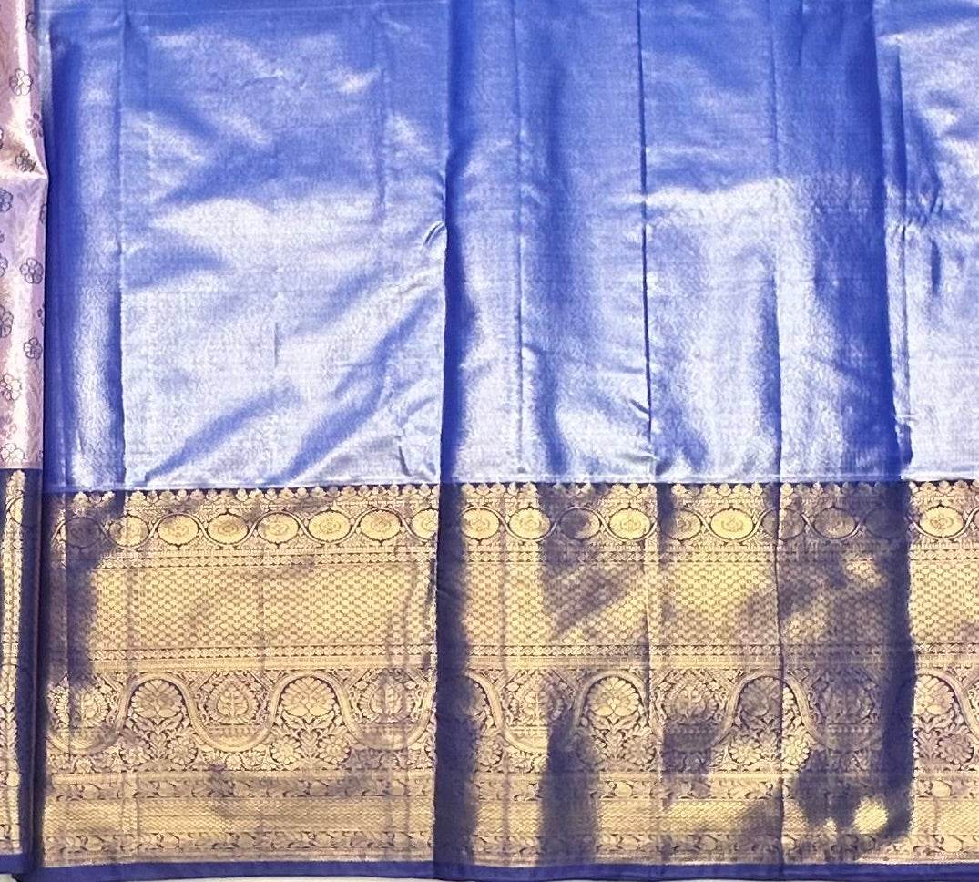 BABY PINK TISSUE KANJIVARAM SILK SAREE