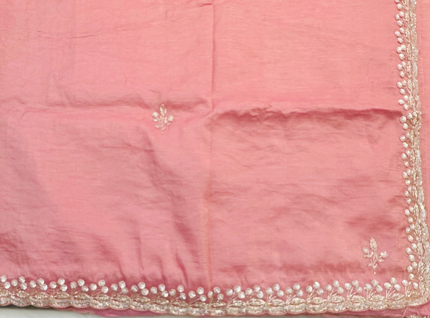 ONION PINK DESIGNER WORK SAREE