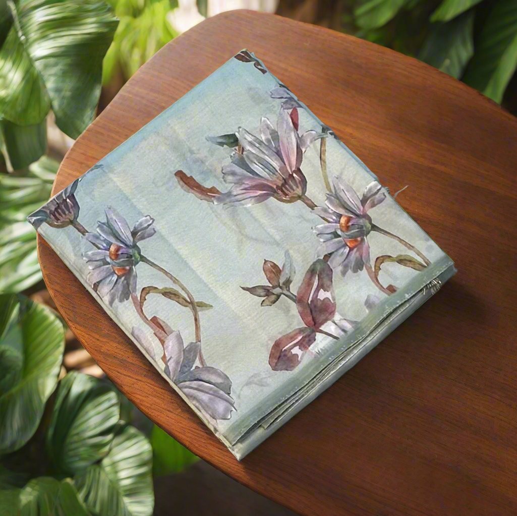 PASTEL BLUE  PURE TUSSER DESIGNER