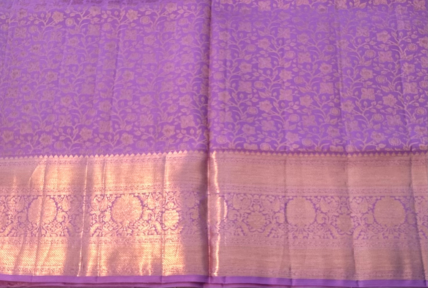 LAVENDER PURE KANJIVARAM SILK SAREE PREMIUM