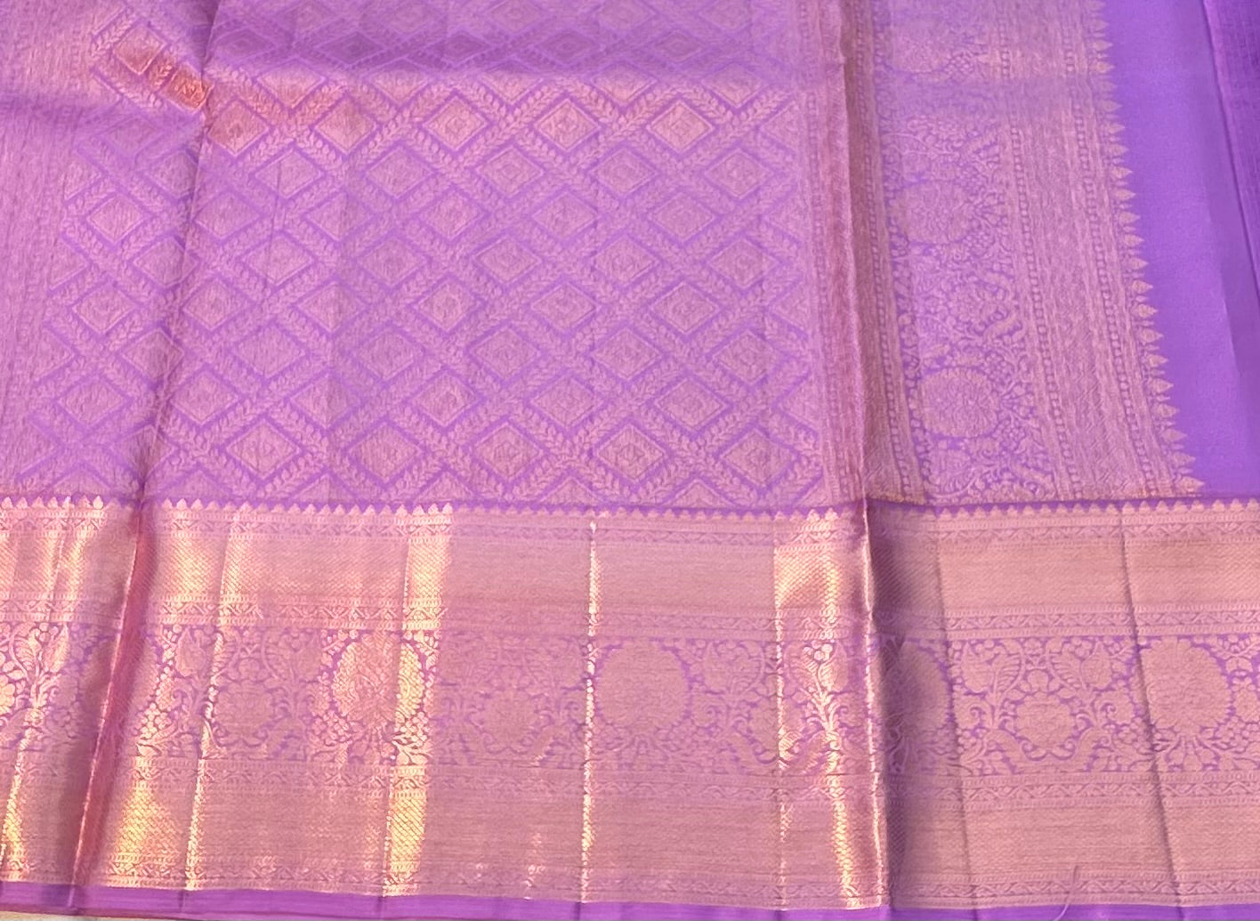LAVENDER PURE KANJIVARAM SILK SAREE PREMIUM