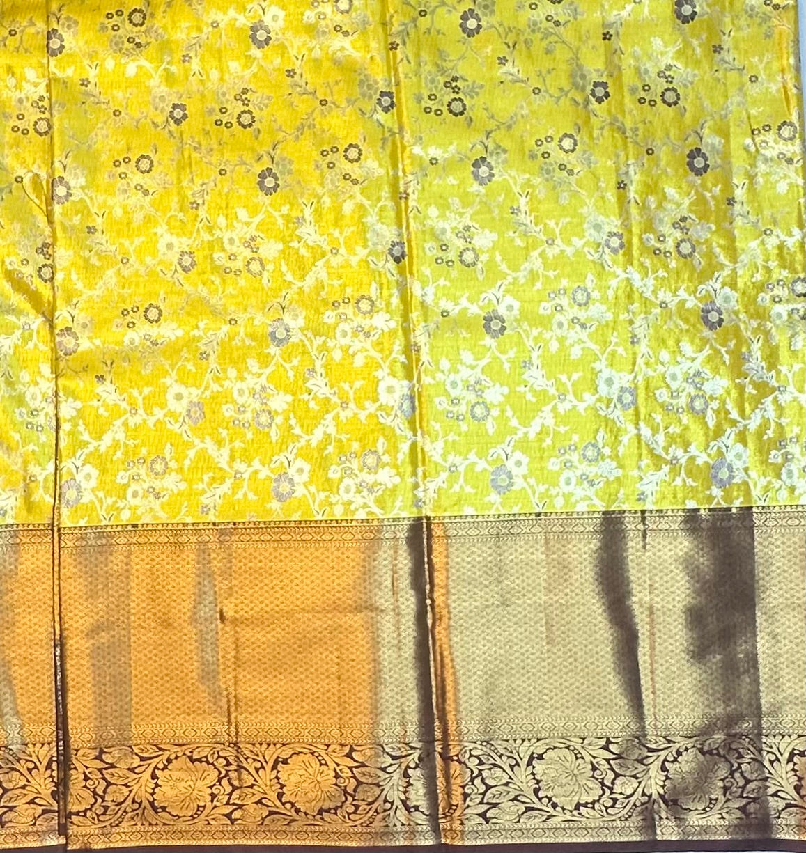 YELLOW TISSUE KANJIVARAM SILK SAREE