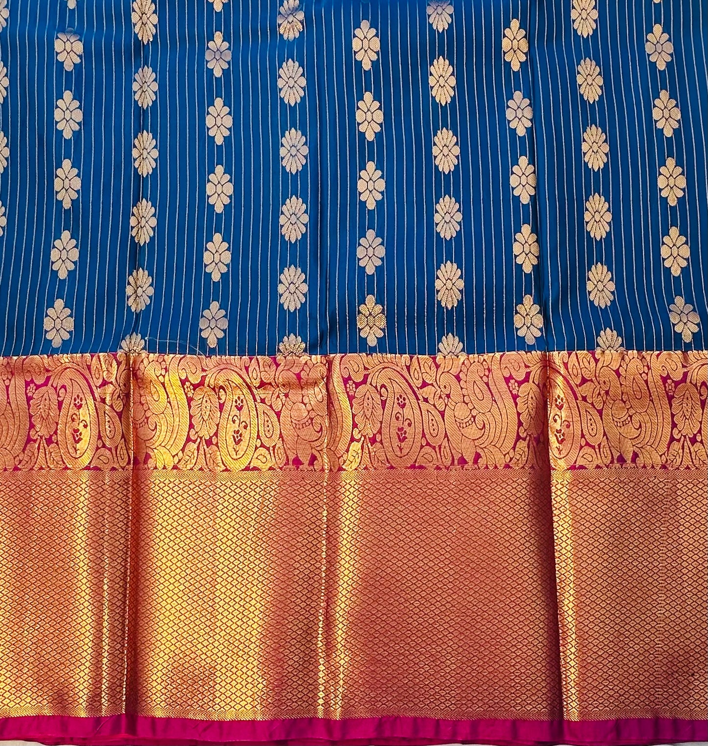 BLUE KANJIVRAM SILK SAREE