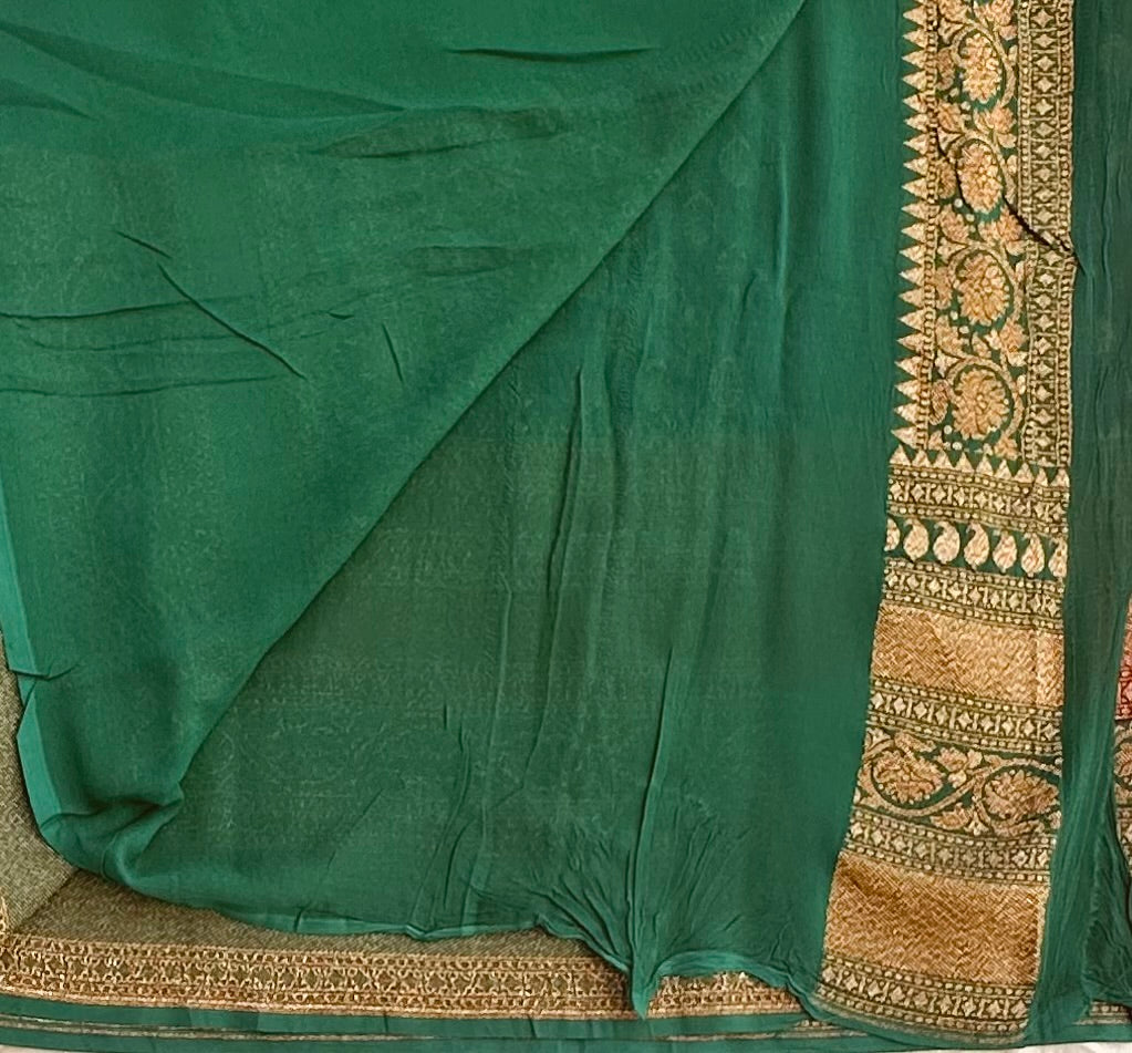 PURPLE PURE BANARAS KADDI GORGETTE